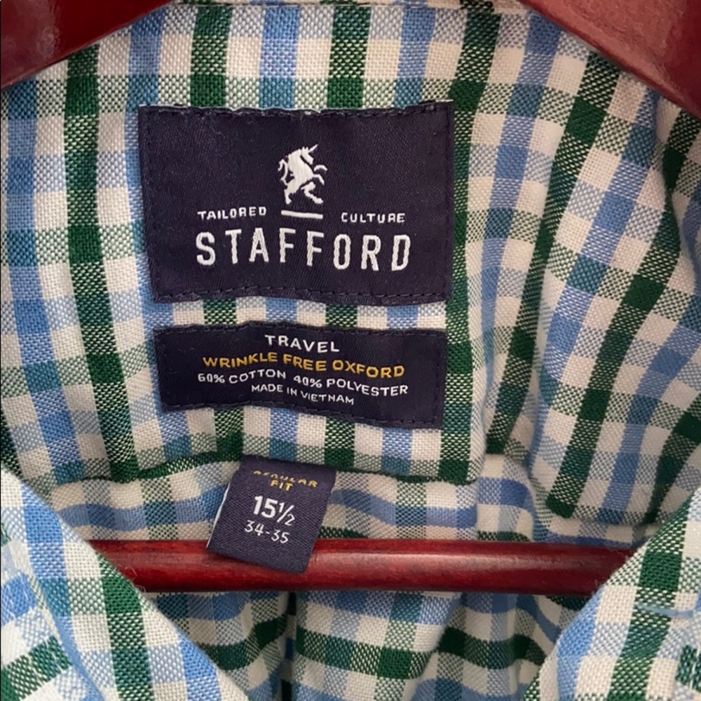 Stafford Men’s Button-Down Oxford Shirt - Picture 2 of 3